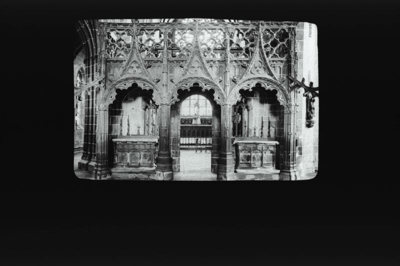 plaque de verre photographique ; Folgoët (Le) : église Notre-Dame du Folgoët
