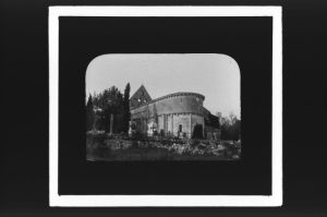 plaque de verre photographique ; Romagne, Eglise