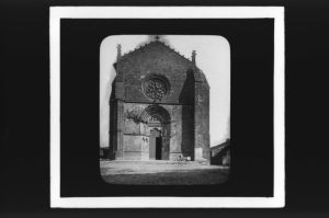 plaque de verre photographique ; Saint-Macaire, l’église