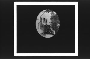 plaque de verre photographique ; Gironde, Le Tourne, ancien clocher