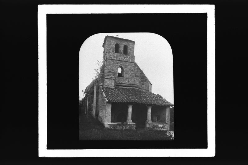 plaque de verre photographique ; Gironde, Aubin de Blaignac, église