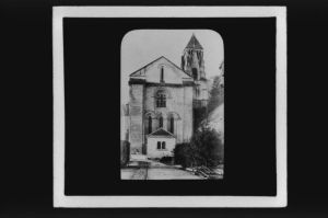 plaque de verre photographique ; Brantôme, Eglise ; abside