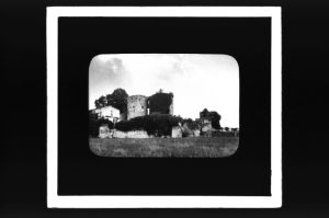 plaque de verre photographique ; Blanquefort, Le château