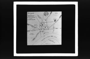 diapositive sur verre ; Plan supposé du Bordeaux romain (C. Julian)