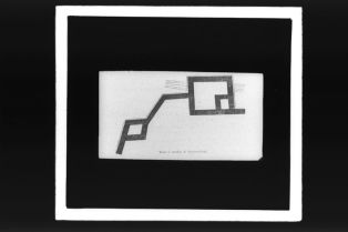 diapositive sur verre ; Plan de la Tour et du moulin de Ste Croix  ; Tour et moulin de Ste Croix (titre de l'œuvre reproduite)
