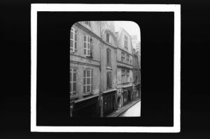 diapositive sur verre ; Bordeaux - Maisons Style XVIème et XVIIème siècle - Rue de la Fusterie
