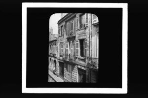 diapositive sur verre ; Bordeaux - Maison du XVIIIème siècle - 39 rue Poyenne