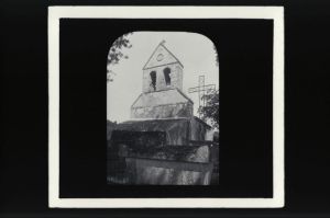 plaque de verre photographique ; Gironde, Camblanes, église de Meynac