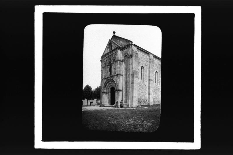 plaque de verre photographique ; Loupiac, église