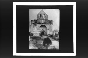 plaque de verre photographique ; Eglise de Saint-Jean-de-Blaignac