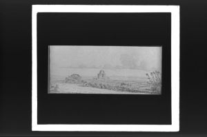 plaque de verre photographique ; Château de Blanquefort, d’après H. van der Hem (Bx et le S.O. sous Louis XIII, pl. XXXII)
