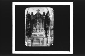 plaque de verre photographique ; église de Cambes, retable (1708)