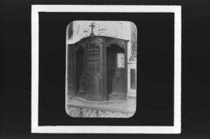 plaque de verre photographique ; Eglise de Barsac, Confessionnal (XVIIIè s.)