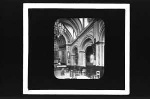 plaque de verre photographique ; église de Preignac, intérieur (XVIIIème siècle)