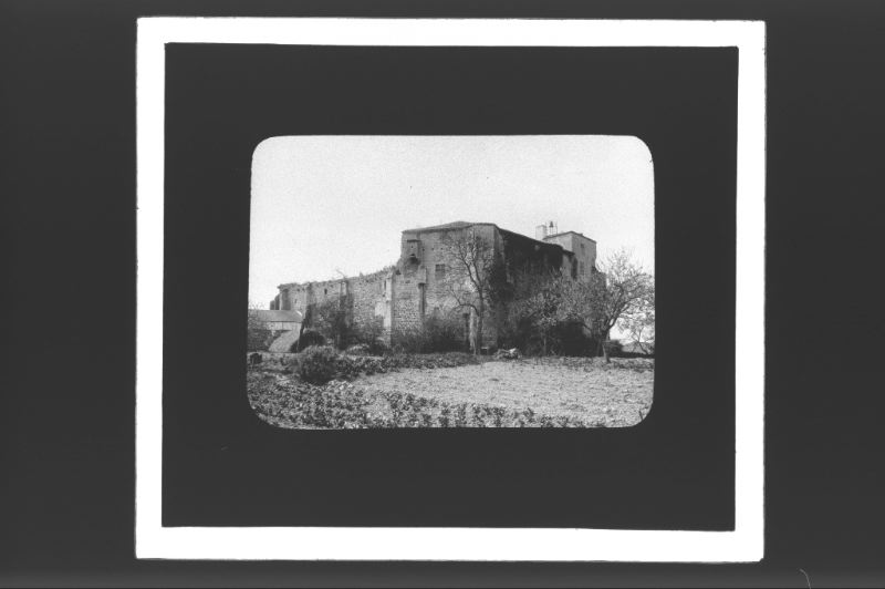 plaque de verre photographique ; Pujols, le château