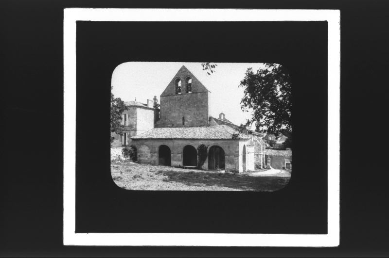 plaque de verre photographique ; Rauzan, l’église