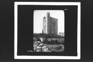 plaque de verre photographique ; Saint-Emilion, château du Roi