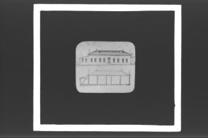plaque de verre photographique ; Saint-Emilion, Maison Bouquey [barré et remplacé par : Guadet] - élévation