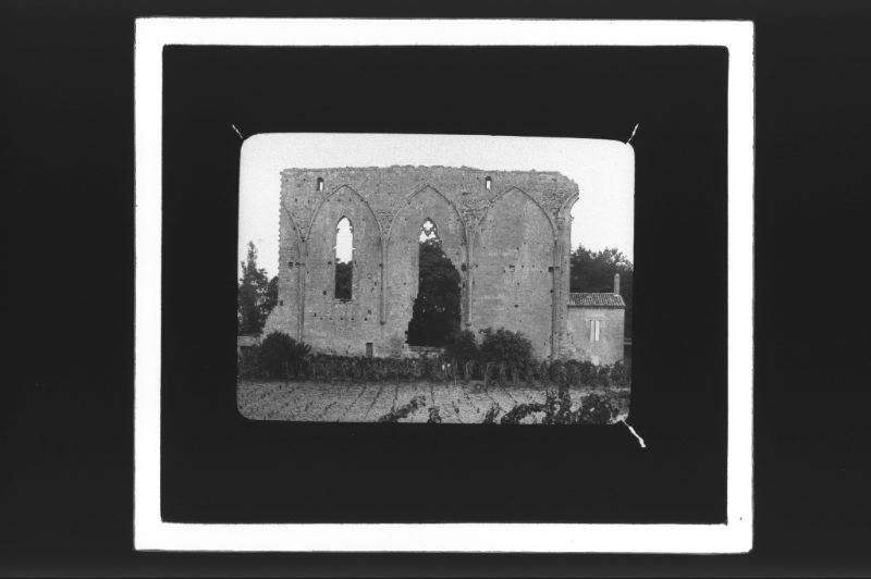 plaque de verre photographique ; Saint-Emilion, Grandes Murailles