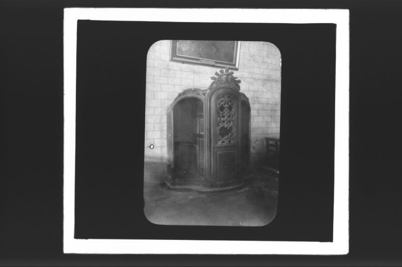 plaque de verre photographique ; Eglise de St Médard -en-Jalle, Confessionnel (XVIII siècle)