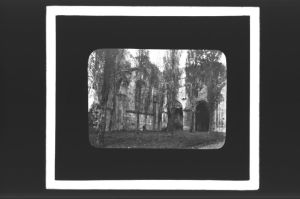 plaque de verre photographique ; La Sauve - Abbaye, intérieur de l’église