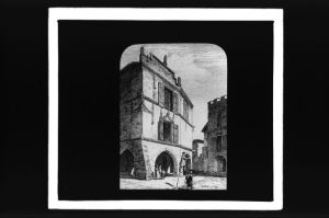 plaque de verre photographique ; Bazas, Maison Pierron d’après L. Drouyn