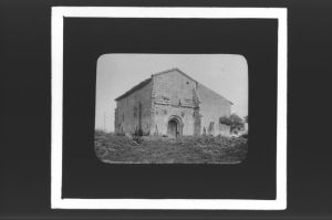 plaque de verre photographique ; Verdelais, ancienne église