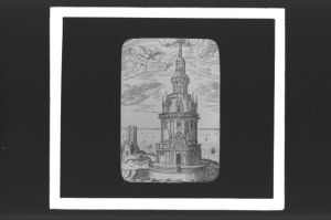 plaque de verre photographique ; La tour de Cordouan, de Louis de Foix, Album de Tessier (1630 - 1644)