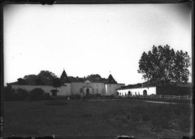 plaque de verre photographique ; château Landet (?), Landes