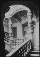 plaque de verre photographique ; Périgueux, Maison Gaillard, escalier renaissance
