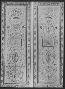 plaque de verre photographique ; Bordeaux, Hôtel de Lisleferme, panneau du salon (Louis XVI)