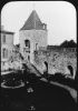 plaque de verre photographique ; château de Bénauges, cou...