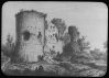 plaque de verre photographique ; château de Blanquefort, ...
