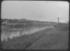 plaque de verre photographique ; La Réole, pont suspendu,...