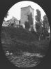 plaque de verre photographique ; Rions, Citadelle, La tour