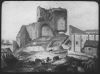 plaque de verre photographique ; Saint-Macaire, Ruines du...