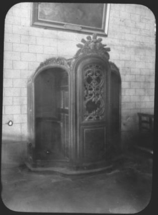 plaque de verre photographique ; Eglise de St Médard -en-Jalle, Confessionnel (XVIII siècle)
