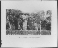 plaque de verre photographique ; 55. Périgueux  - Ruines des Arènes Romaines