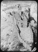 plaque de verre photographique ; château de Madaillan 2e état, (Tholin et Benouville, le château de Madaillan)