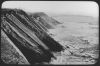 plaque de verre photographique ; côte basque : falaises d...