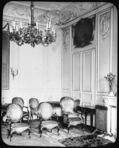 plaque de verre photographique ; Hôtel de la Marine, Salons