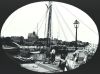 plaque de verre photographique ; Saint-Malo : le pont tou...