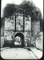 plaque de verre photographique ; Dinan : Porte Saint-Malo