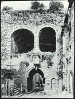 plaque de verre photographique ; Dinan : Porte du Jerzual