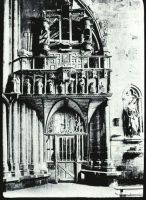 plaque de verre photographique ; Lamballe : église : buffet de l'orgue