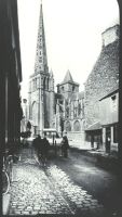 plaque de verre photographique ; Tréguier : cathédrale