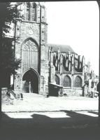 plaque de verre photographique ; Tréguier : cathédrale : le choeur