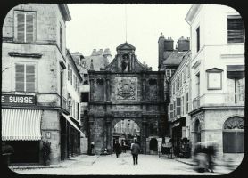 plaque de verre photographique ; Vannes : porte Saint-Vincent