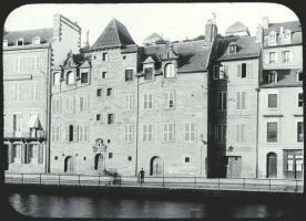 plaque de verre photographique ; Morlaix : maison Louis XIII
