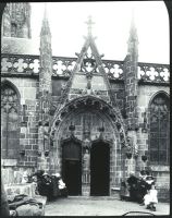 plaque de verre photographique ; Folgoët (Le) : église Notre-Dame du Folgoët
